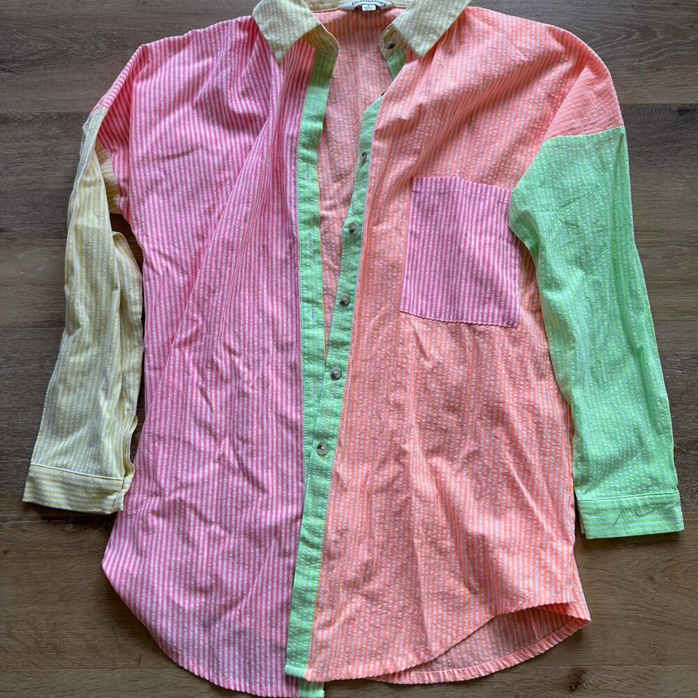 Davi & Dani striped button down